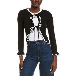 Madison Miles Womens  Woven Top, Black